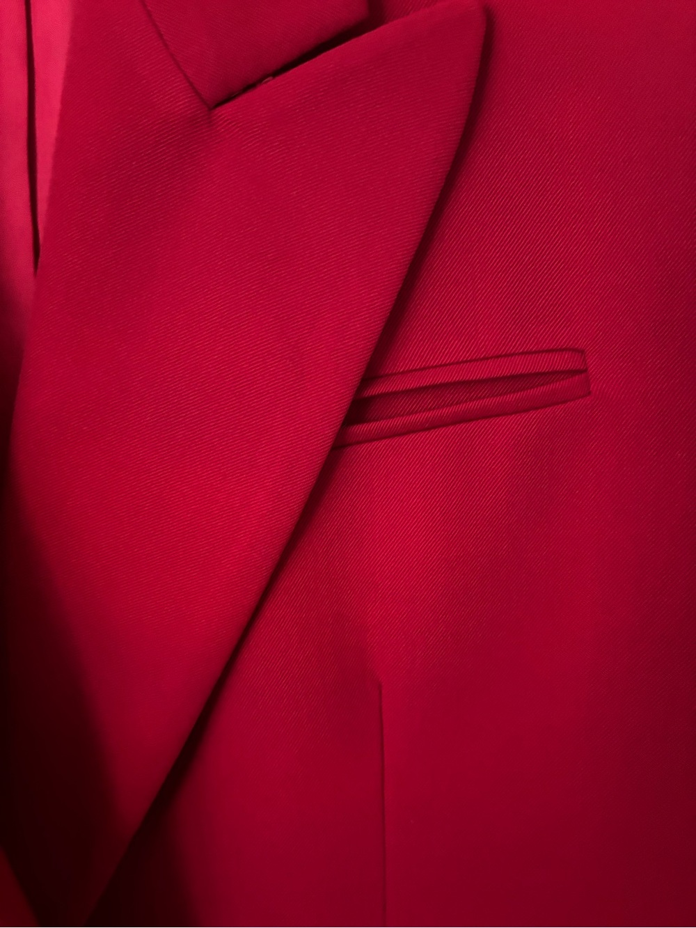 Vintage Cherry Red Austin Reed wool double-breasted blazer gold-tone buttons 8 - Picture 4 of 11